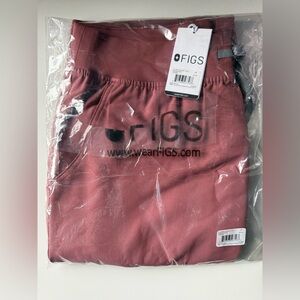 Figs Women's Yola High Waisted Scrub Pants Mauve Size LP New